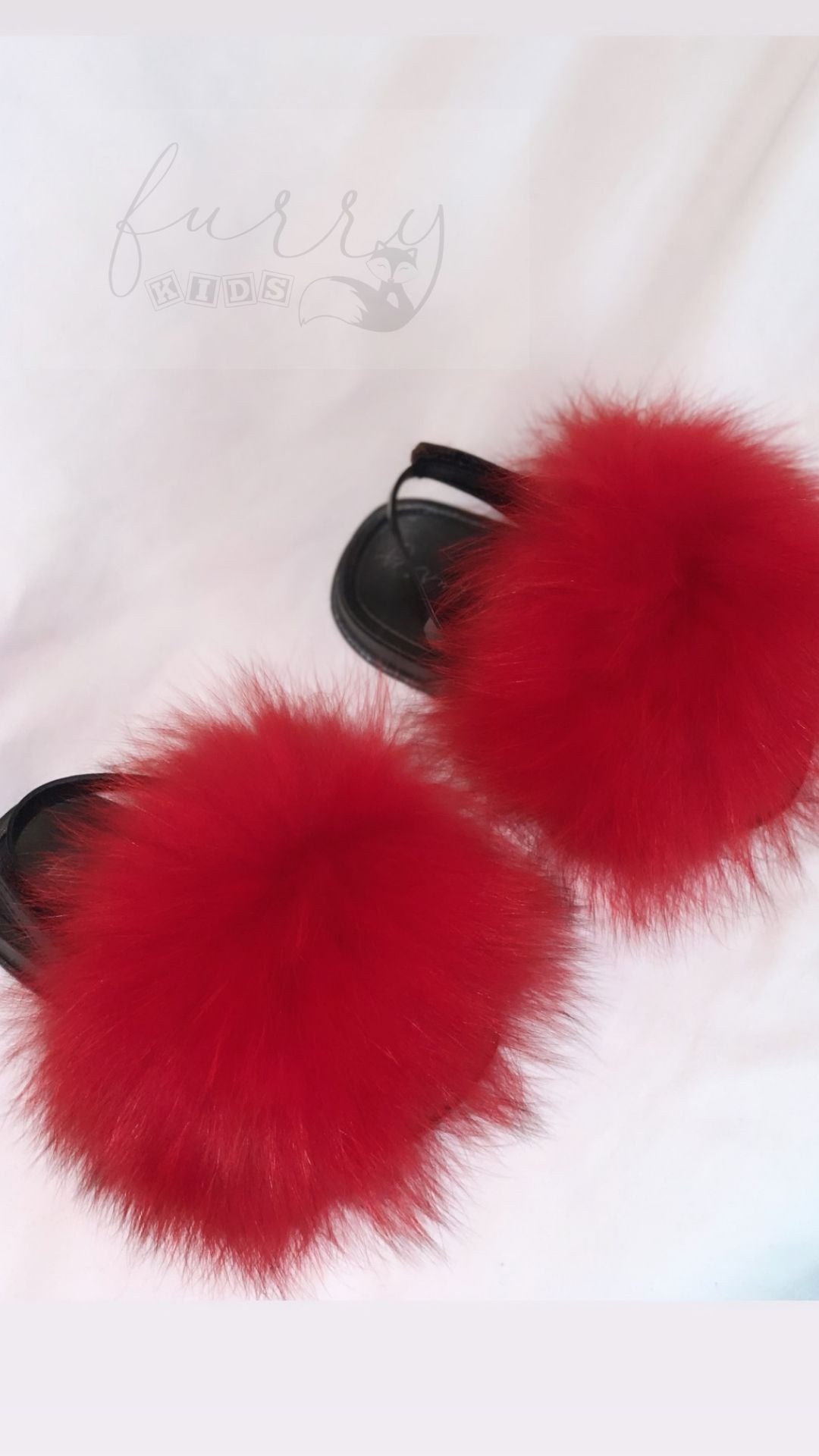 KIDS FUR SANDALS