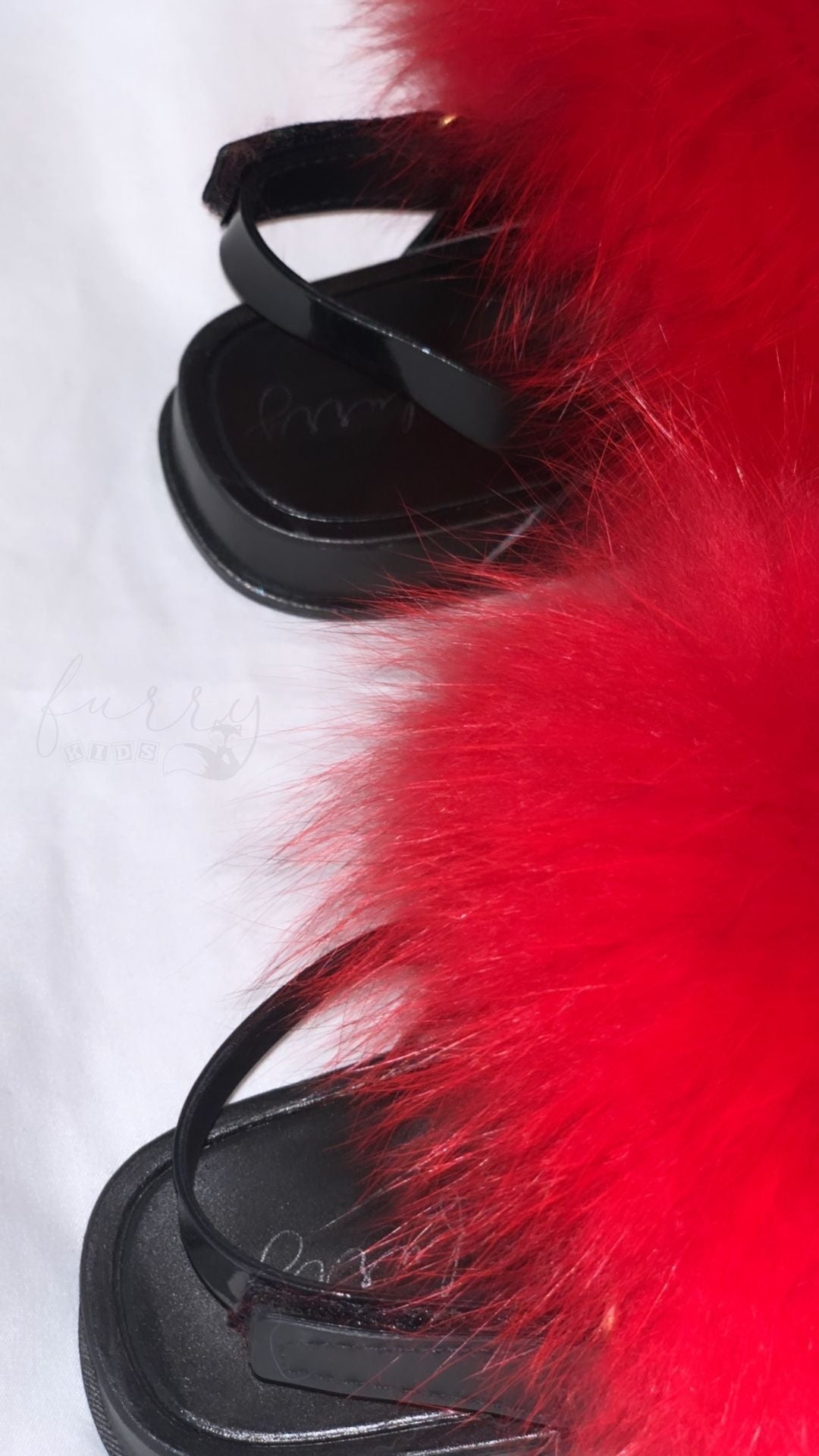 KIDS FUR SANDALS