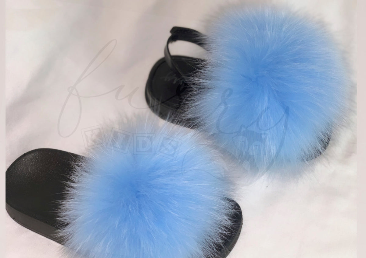 KIDS FUR SANDALS
