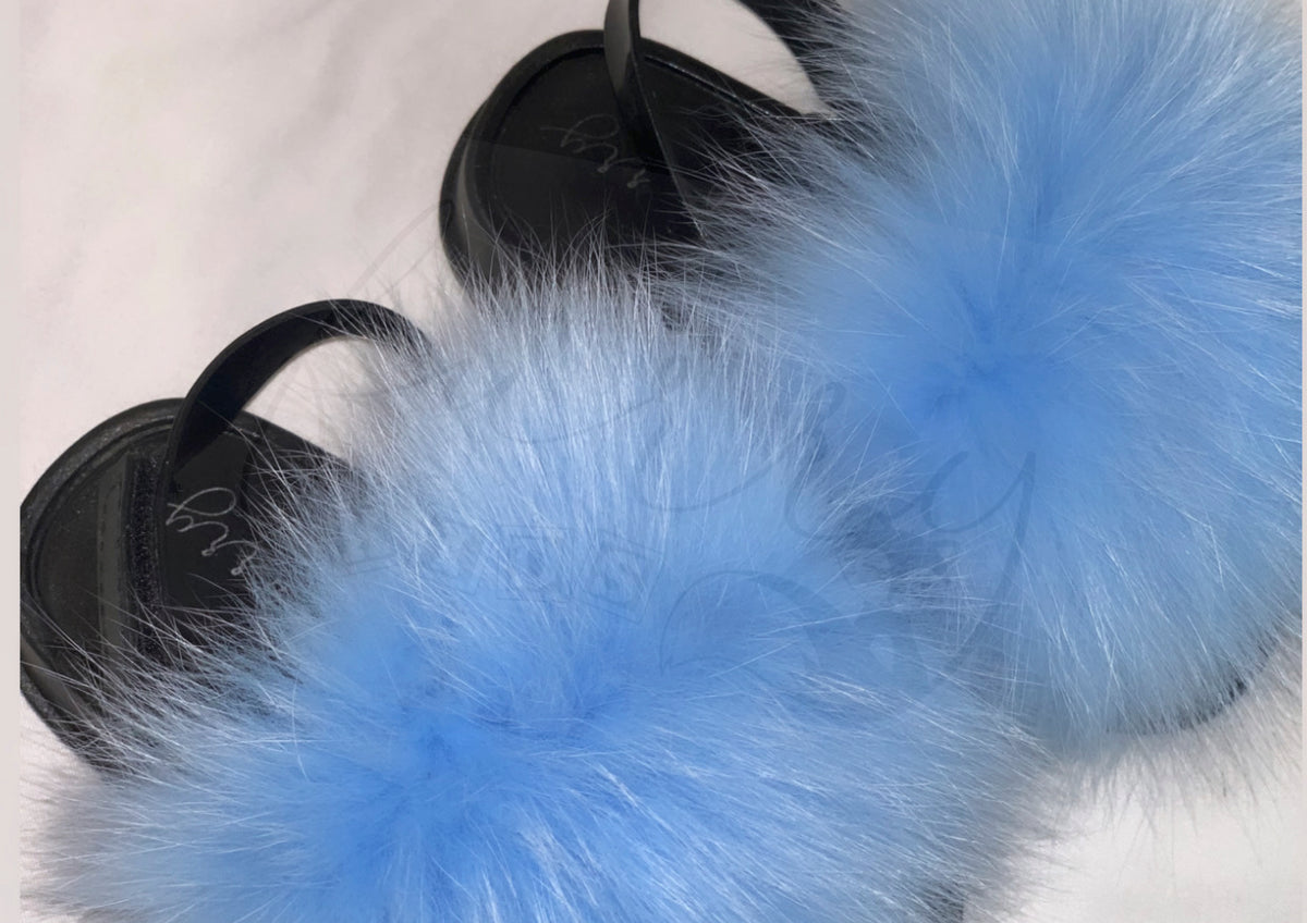 KIDS FUR SANDALS