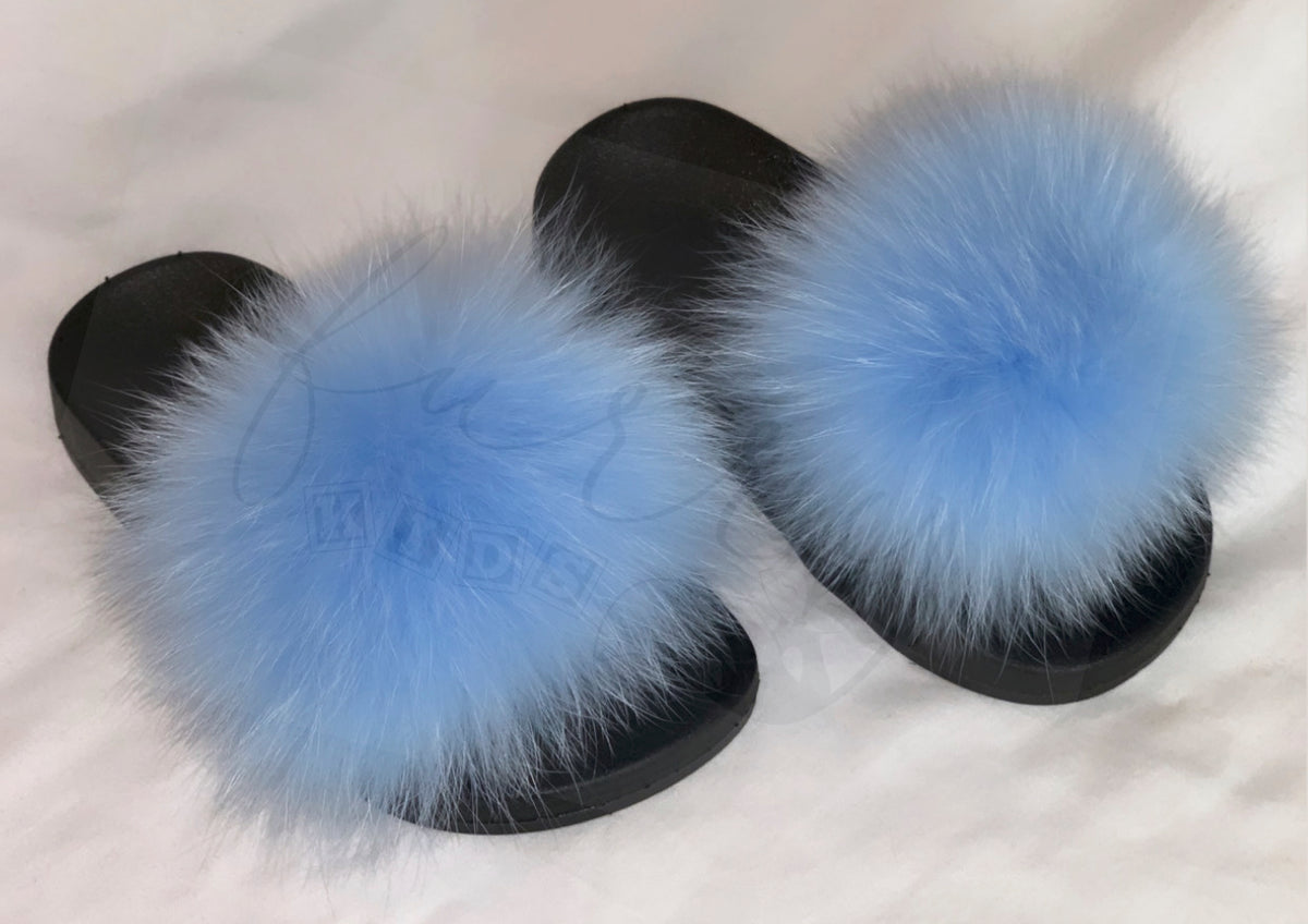 KIDS FUR SANDALS