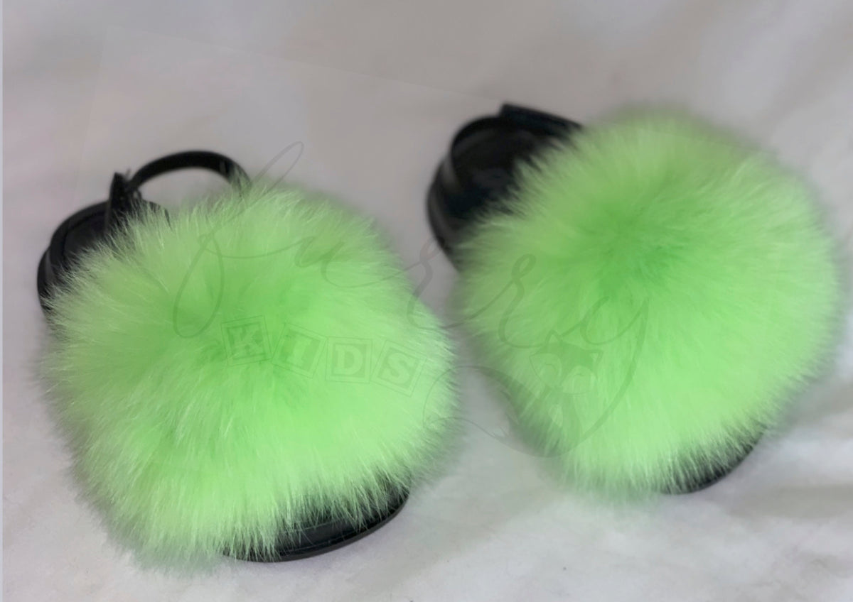 KIDS FUR SANDALS