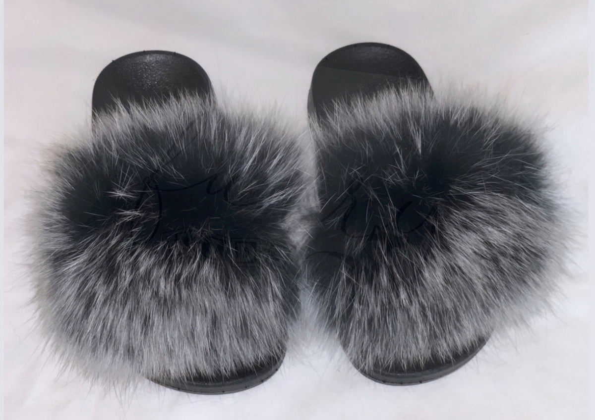 KIDS FUR SANDALS